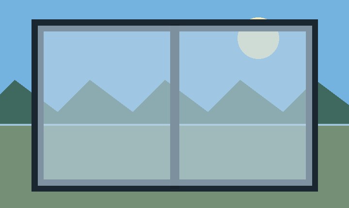 Illustrative window film appearance