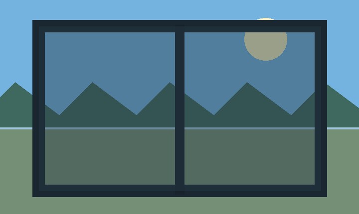 Illustrative window film appearance