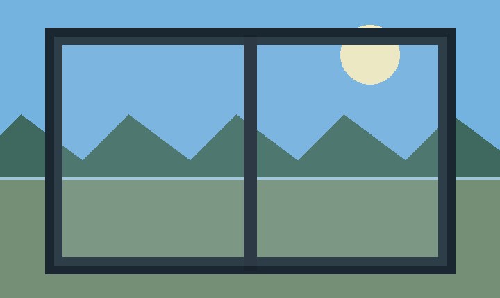 Illustrative window film appearance